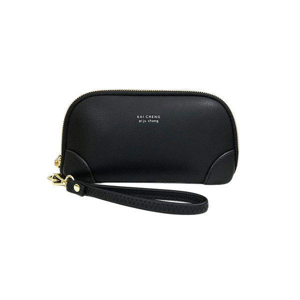 Γυναικείο έκο δερμάτινο πορτοφόλι με επιγραφή και λαβή