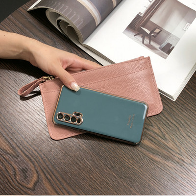 Γυναικείο έκο δερμάτινο πορτοφόλι με φερμουάρ-δύο μοντέλα