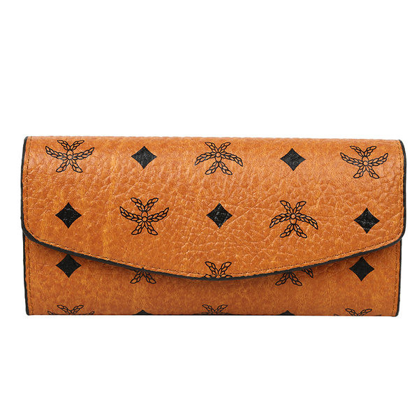 Γυναικείο έκο δερμάτινο πορτοφόλι με εφαρμογές