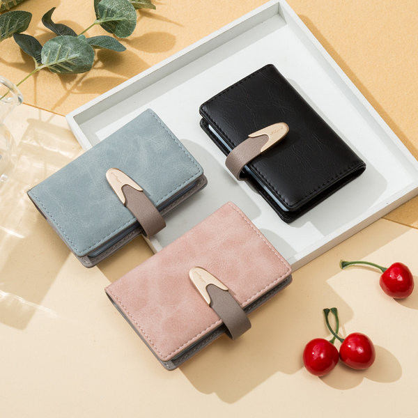 Γυναικείο καθημερινό έκο δερμάτινο πορτοφόλι σε διάφορα χρώματα