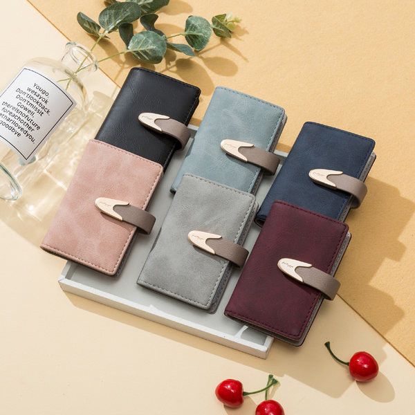 Γυναικείο καθημερινό έκο δερμάτινο πορτοφόλι σε διάφορα χρώματα