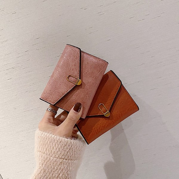 Γυναικείο μίνι πορτοφόλι με μεταλλική στερέωση - διάφορα χρώματα