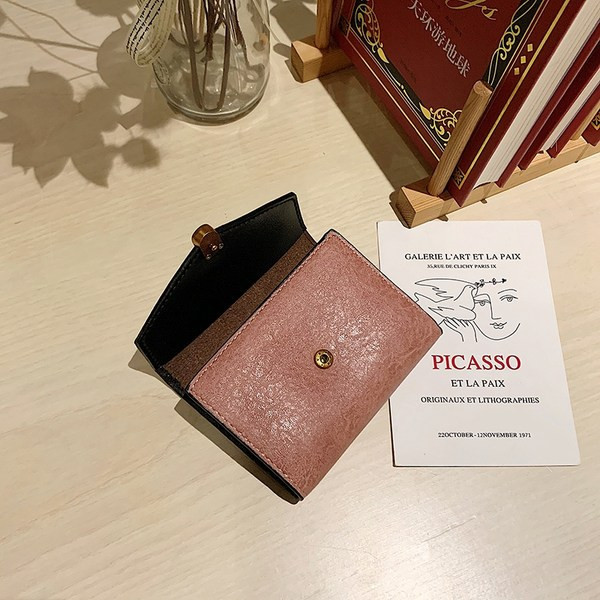 Γυναικείο μίνι πορτοφόλι με μεταλλική στερέωση - διάφορα χρώματα