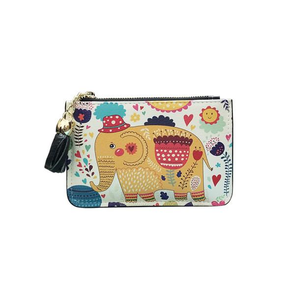 Krāsaina sieviešu somiņa no eko ādas ar rāvējslēdzēju