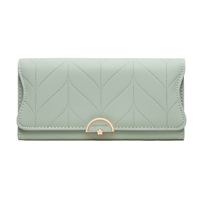 Μεγάλο γυναικείο έκο δερμάτινο πορτοφόλι σε διάφορα χρώματα