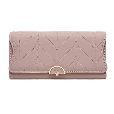 Μεγάλο γυναικείο έκο δερμάτινο πορτοφόλι σε διάφορα χρώματα