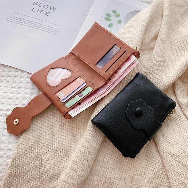 Γυναικείο έκο δερμάτινο πορτοφόλι με θήκη για κέρματα