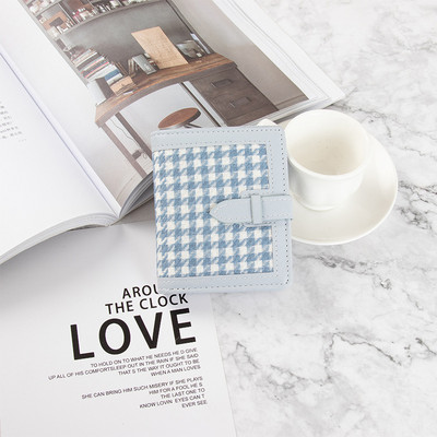 Μικρό καρό πορτοφόλι από οικολογικό δέρμα και υφάσματα