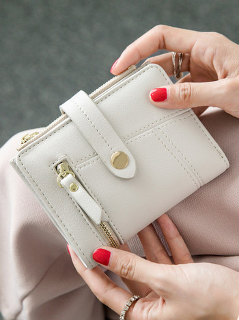 Нов модел дамски портфейл с джоб за монети- изкуствена кожа