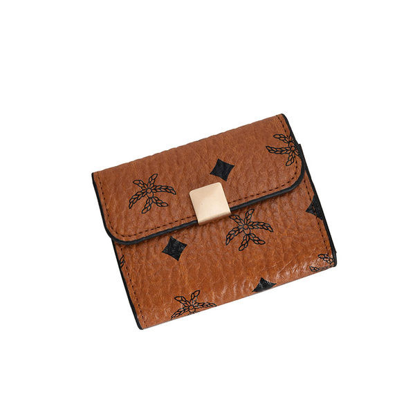 Γυναικείο μίνι πορτοφόλι με μεταλλική στερέωση και εφαρμογές