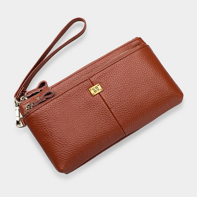 Γυναικείο έκο δερμάτινο πορτοφόλι με φερμουάρ και κοντή λαβή