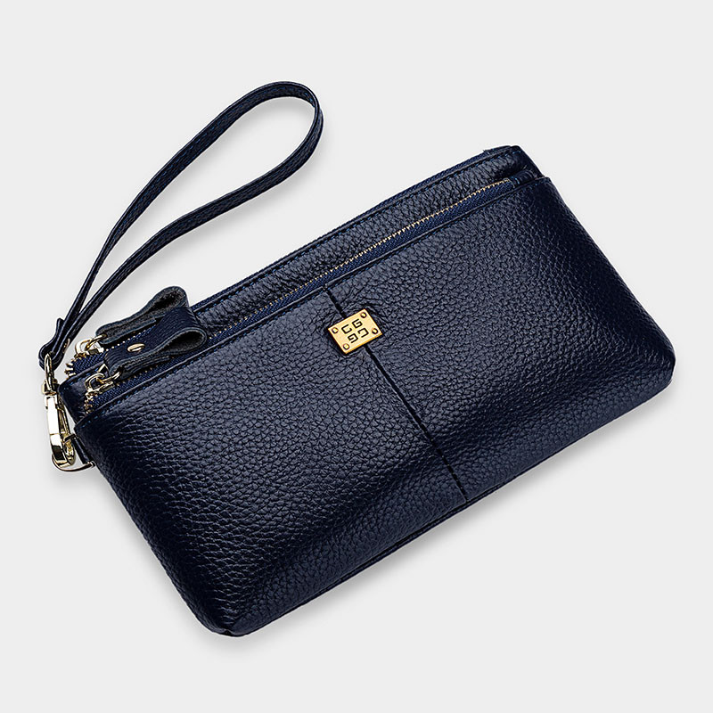 Γυναικείο έκο δερμάτινο πορτοφόλι με φερμουάρ και κοντή λαβή