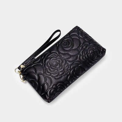 Γυναικείο έκο δερμάτινο πορτοφόλι με λαβή και φερμουάρ