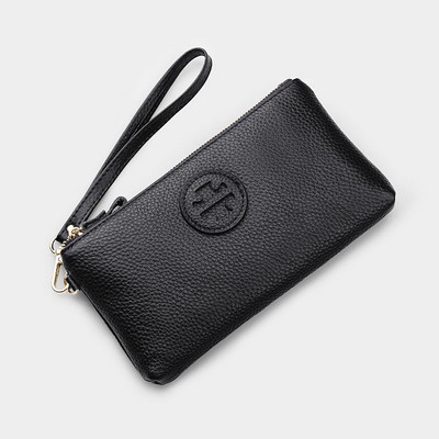 Γυναικείο έκο δερμάτινο πορτοφόλι με φερμουάρ και χειρολαβή