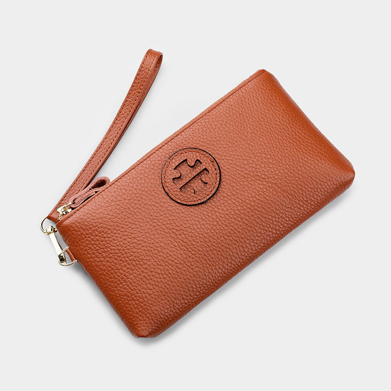 Γυναικείο έκο δερμάτινο πορτοφόλι με φερμουάρ και χειρολαβή