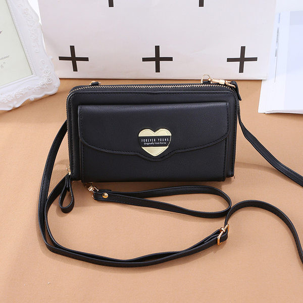 Νέο μοντέλο γυναικείο πορτοφόλι με δύο θήκες και μεταλλική διακόσμηση