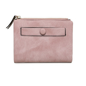 Γυναικείο μικρό πορτοφόλι με τσέπη για κέρμα και μεταλλικό κούμπωμα