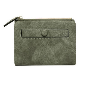 Γυναικείο μικρό πορτοφόλι με τσέπη για κέρμα και μεταλλικό κούμπωμα