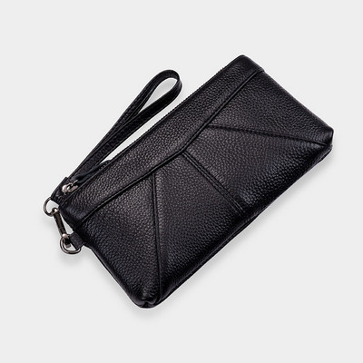 Γυναικείο πορτοφόλι από οικολογικό δέρμα με κοντή λαβή και φερμουάρ