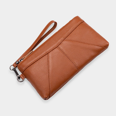 Γυναικείο πορτοφόλι από οικολογικό δέρμα με κοντή λαβή και φερμουάρ