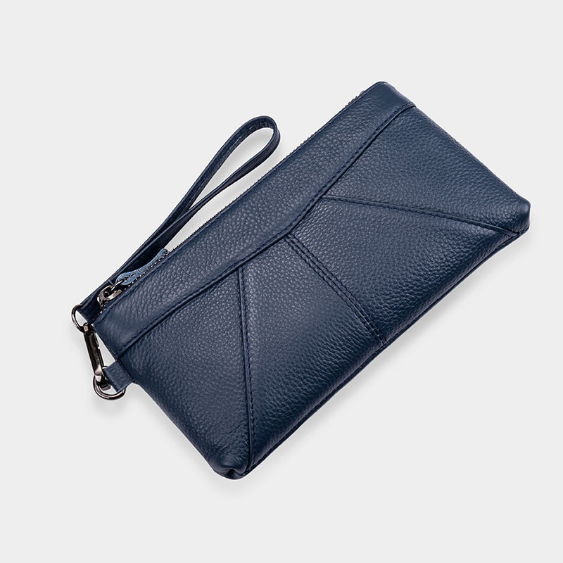 Γυναικείο πορτοφόλι από οικολογικό δέρμα με κοντή λαβή και φερμουάρ