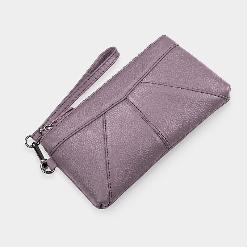 Γυναικείο πορτοφόλι από οικολογικό δέρμα με κοντή λαβή και φερμουάρ