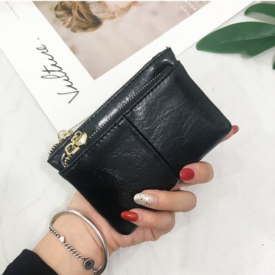 Γυναικείο έκο δερμάτινο πορτοφόλι με φερμουάρ