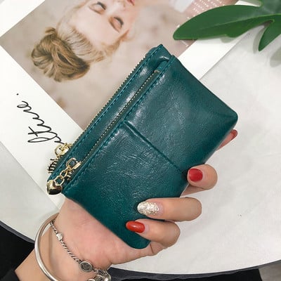 Γυναικείο έκο δερμάτινο πορτοφόλι με φερμουάρ