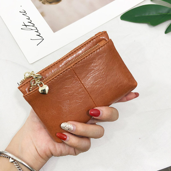 Γυναικείο έκο δερμάτινο πορτοφόλι με φερμουάρ