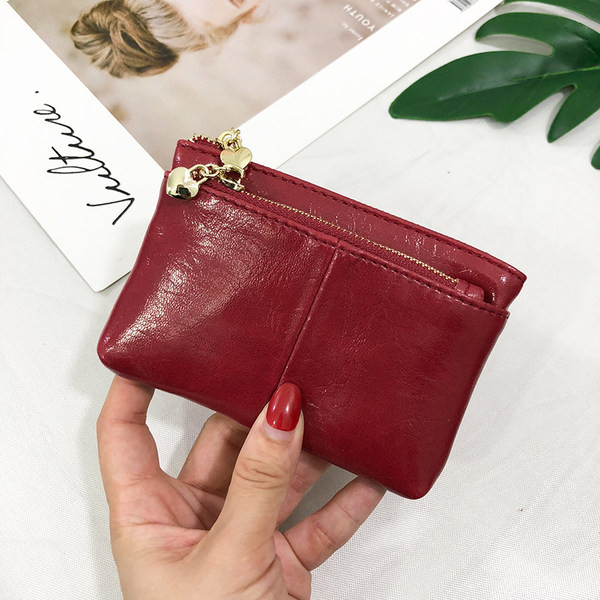 Γυναικείο έκο δερμάτινο πορτοφόλι με φερμουάρ