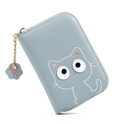 Γυναικείο έκο δερμάτινο πορτοφόλι με αλυσίδα και απλικέ