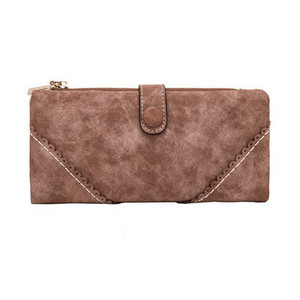 Portofel de dama model nou din piele ecologica cu buzunar pentru monede si inchidere metalica