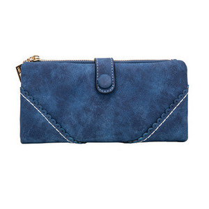 Portofel de dama model nou din piele ecologica cu buzunar pentru monede si inchidere metalica