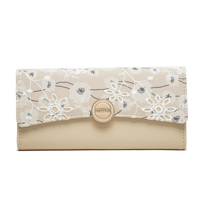 Liels sieviešu maks ar ziedu rakstu divās krāsās