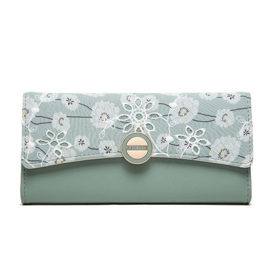 Liels sieviešu maks ar ziedu rakstu divās krāsās