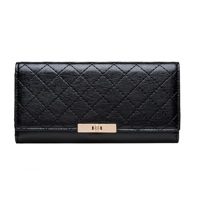 Sieviešu ādas maks ar metāla aizdari dažādās krāsās