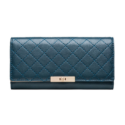 Sieviešu ādas maks ar metāla aizdari dažādās krāsās