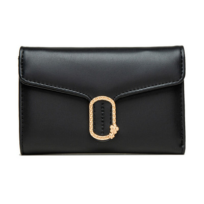 Γυναικείο έκο δερμάτινο πορτοφόλι με μεταλλική διακόσμηση - διάφορα χρώματα