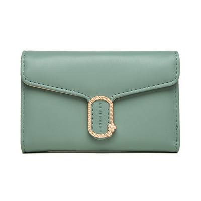 Γυναικείο έκο δερμάτινο πορτοφόλι με μεταλλική διακόσμηση - διάφορα χρώματα