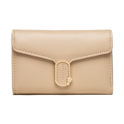 Γυναικείο έκο δερμάτινο πορτοφόλι με μεταλλική διακόσμηση - διάφορα χρώματα