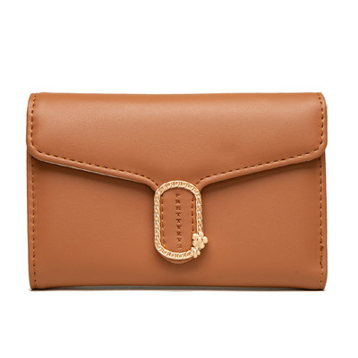 Γυναικείο έκο δερμάτινο πορτοφόλι με μεταλλική διακόσμηση - διάφορα χρώματα