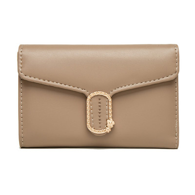 Γυναικείο έκο δερμάτινο πορτοφόλι με μεταλλική διακόσμηση - διάφορα χρώματα