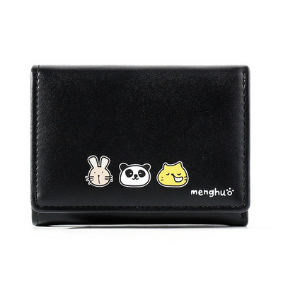 Sieviešu ādas maciņš ar aplikāciju dažādās krāsās