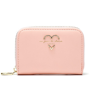 Sieviešu maks ar metāla rotājumu sirdi un rāvējslēdzēju