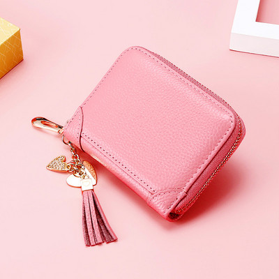 Γυναικείο μίνι πορτοφόλι με διαμερίσματα και φερμουάρ