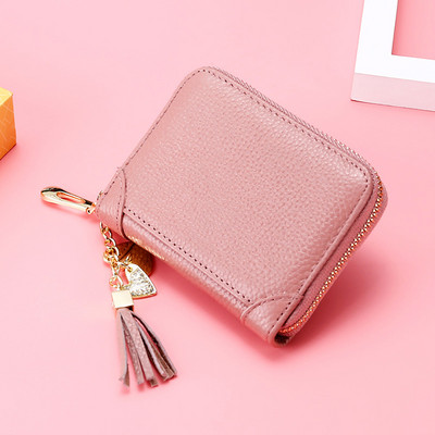 Γυναικείο μίνι πορτοφόλι με διαμερίσματα και φερμουάρ