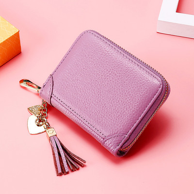 Γυναικείο μίνι πορτοφόλι με διαμερίσματα και φερμουάρ