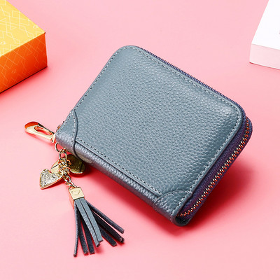 Γυναικείο μίνι πορτοφόλι με διαμερίσματα και φερμουάρ