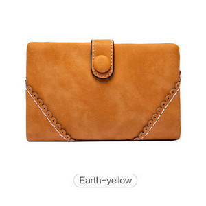 Γυναικείο πολυλειτουργικό πορτοφόλι με μεταλλική στερέωση - οικολογικό δέρμα