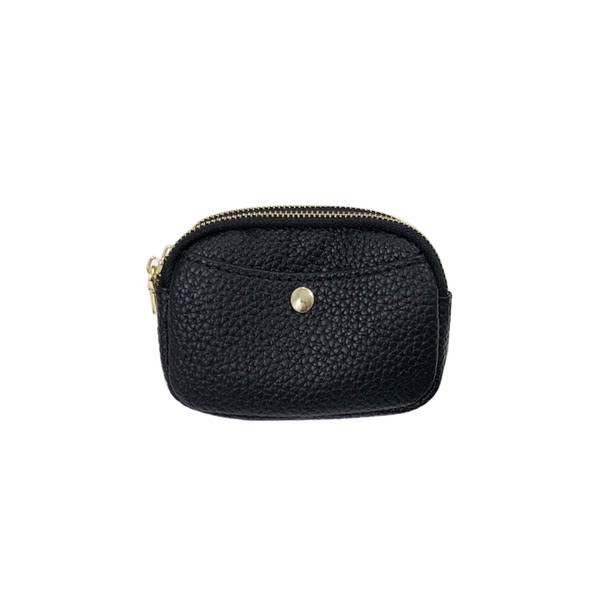 Γυναικείο έκο δερμάτινο πορτοφόλι με κουμπί και φερμουάρ